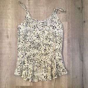 ASOS dainty flower peplum top
